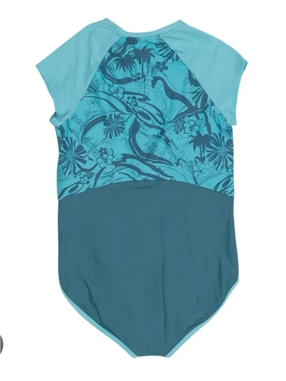 NWT-Athleta GIRL Short Sleeve One Piece Swim, Large/12